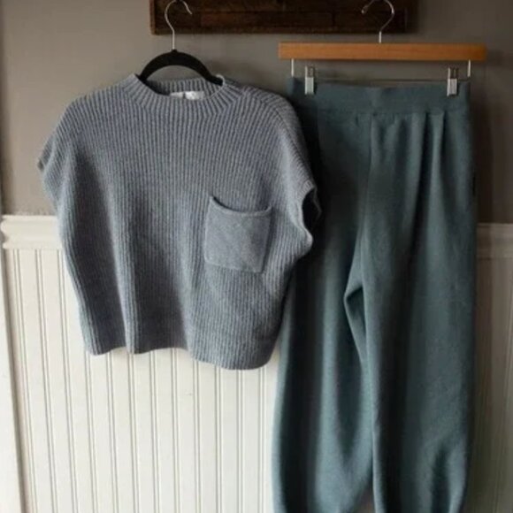 NEW Free People Freya Sweater Set, Color Slate, Size Large - Picture 3 of 11